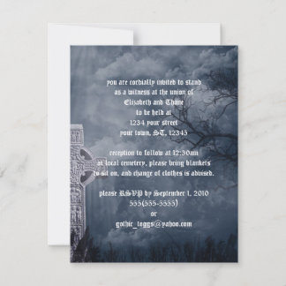 Friedhof Cross Fantasy Goth Hochzeit Einladung