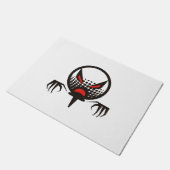 Friedhof der beängstigenden Golfgruppe Halloween Fußmatte (Schrägansicht)