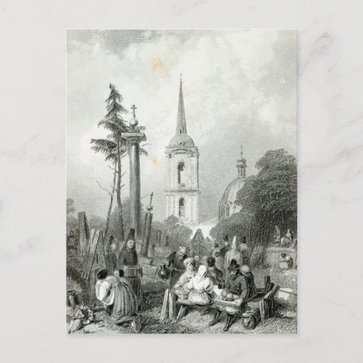 Friedhof der Kirche Smolensko Postkarte (Vorderseite)