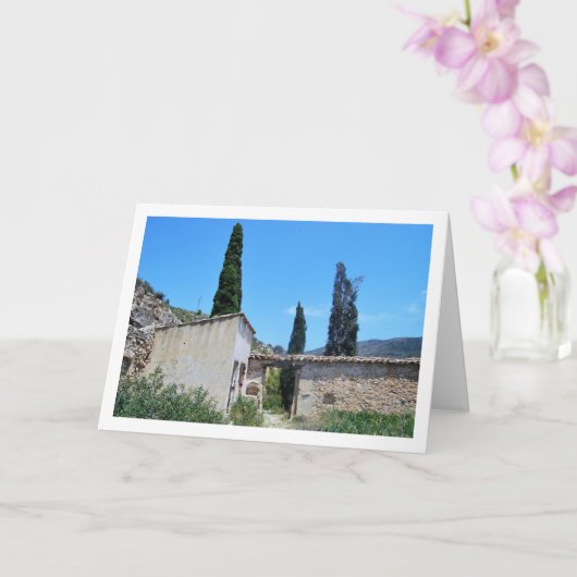 Friedhof des alten Domeño, Domeño Viejo, Valencia Karte (Orchidee)