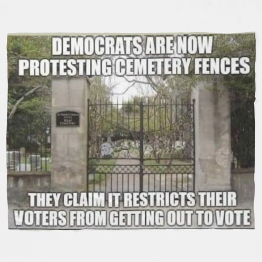 FRIEDHOF FENCES FLEECEDECKE (Vorderseite (Horizontal))