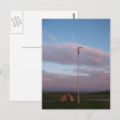 Friedhof-Flagge in der Abenddämmerung Postkarte (Vorne/Hinten)