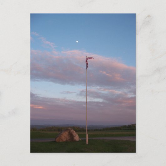 Friedhof-Flagge in der Abenddämmerung Postkarte (Vorderseite)