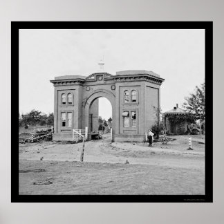 Friedhof Gatehouse in Gettysburg 1863 Poster