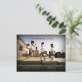 Friedhof Girl Postkarte (Stehend Vorderseite)