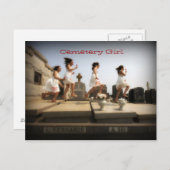 Friedhof Girl Postkarte (Vorne/Hinten)