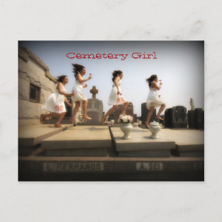 Friedhof Girl Postkarte
