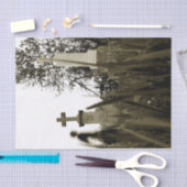 Friedhof Gothic Grabsteins Sepia Vintag Angel Seidenpapier (Handwerk)