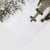 Friedhof Gothic Grabsteins Sepia Vintag Angel Seidenpapier (Ausschnitt)