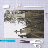 Friedhof Gothic Grabsteins Sepia Vintag Angel Seidenpapier (Handwerk)