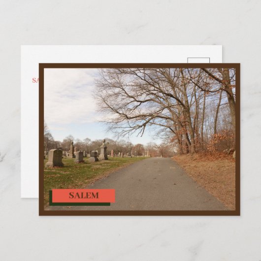 Friedhof Graveyard Salem Massachusetts Postkarte (Vorne/Hinten)