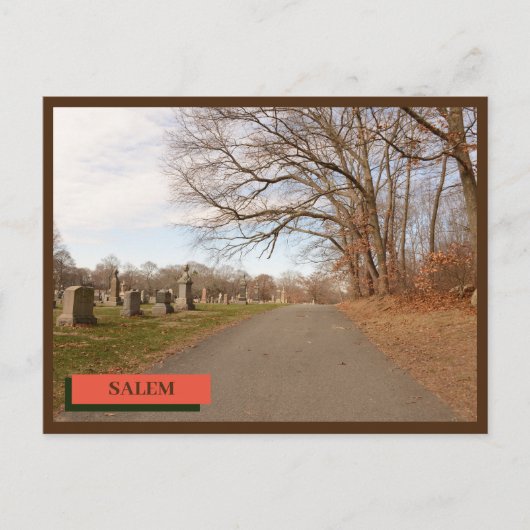 Friedhof Graveyard Salem Massachusetts Postkarte (Vorderseite)