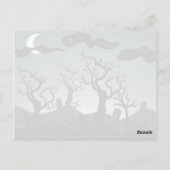 Friedhof Halloween Postkarte (Rückseite)