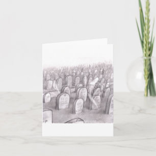 Friedhof-Illustration mit vielen Kopfsteinen, Geis Karte