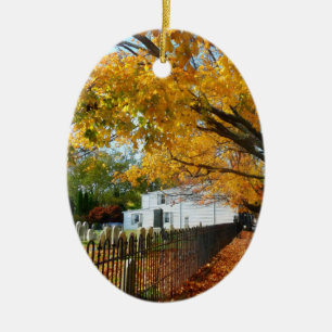 Friedhof im Herbst Keramikornament