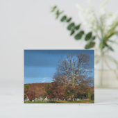 Friedhof im Herbst Postkarte (Stehend Vorderseite)