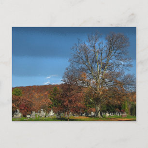 Friedhof im Herbst Postkarte