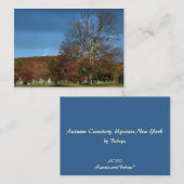 Friedhof in Herbst ATC Visitenkarte (Vorne/Hinten)