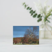 Friedhof in Herbst ATC Visitenkarte (Stehend Vorderseite)