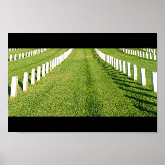 Friedhof Kopfsteine Poster (Vorne)