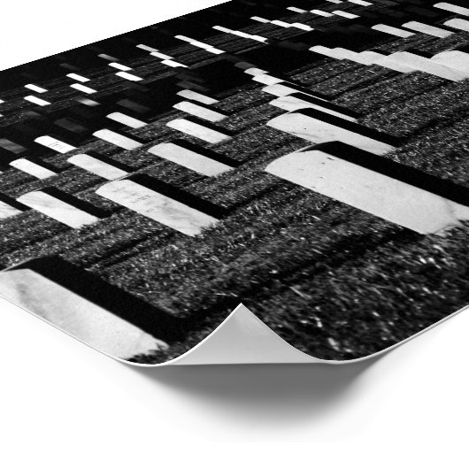 Friedhof Kopfsteine Poster (Ecke)