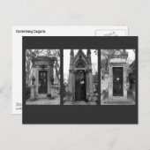 Friedhof-Krypten Postkarte (Vorne/Hinten)