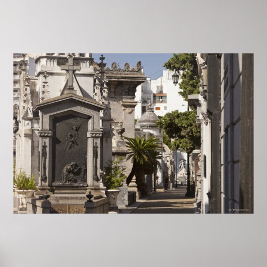 Friedhof La Recoleta in Buenos Aires Poster (Vorne)