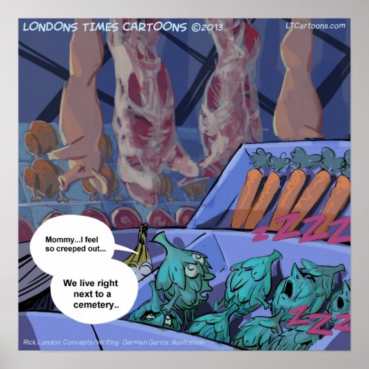 Friedhof Lebensmittelgeschäft Funny/Sad Poster (Vorne)