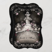 Friedhof Liebe "Gemeinsam mit" Hochzeitsreise Einladung (Vorne/Hinten)