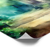 Friedhof London-Highland (A), Aquarell Poster (Ecke)