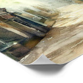 Friedhof London-Highland (B), Wasserfarbe Poster (Ecke)