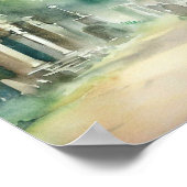 Friedhof London-Highland (C), Wasserfarbe Poster (Ecke)