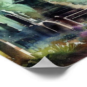 Friedhof London-Highland (D), Wasserfarbe Poster (Ecke)