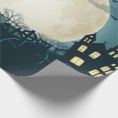 Friedhof mit Kürbisen, Schläger, toter Baum, Mond Geschenkpapier (Ecke)