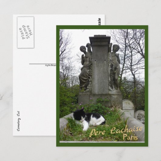 Friedhof mit Text Postkarte (Vorne/Hinten)
