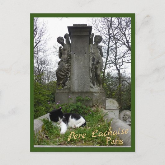 Friedhof mit Text Postkarte (Vorderseite)