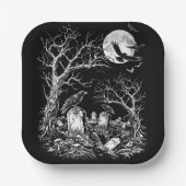 Friedhof Nevermore Pappteller (Vorderseite)