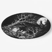 Friedhof Nevermore Pappteller (Schrägansicht)