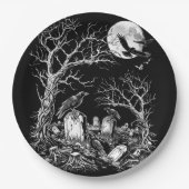 Friedhof Nevermore Pappteller (Vorderseite)