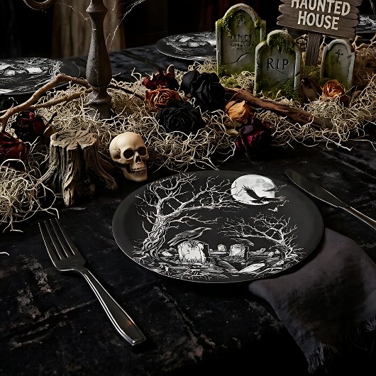 Friedhof Nevermore Pappteller