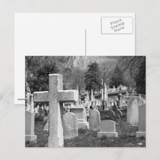 Friedhof Postkarte (Vorne/Hinten)