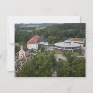 FRIEDHOF & REALSCHULE HAAG VON SCHLOSSTURM AUS POSTKARTE