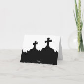 Friedhof-Silhouette-Geburtstag eines gefleckten Sp Karte (Rückseite)