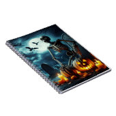 Friedhof, Skelett auf einem Grab. Notizblock (Rechte Seite)