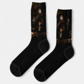 Friedhof Skulls Gothic Halloween Socken (Linkes Detail)