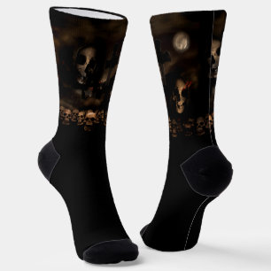 Friedhof Skulls Gothic Halloween Socken