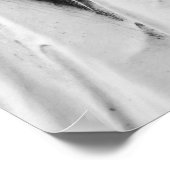 Friedhof Statue B&W mit Farbfarbe Rose Poster (Ecke)