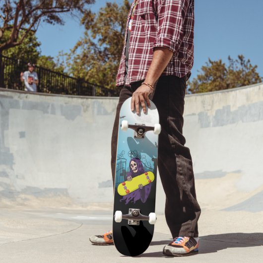 Friedhof Vollmond Grim Sensenmann Skateboard Spaß (Außenbereich 2)