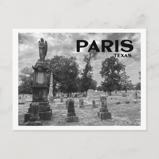 Friedhof von Paris (Texas) Postkarte (Vorderseite)
