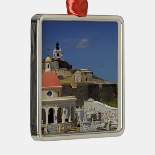 Friedhof von Puerto Rico Silbernes Ornament (Rechts)